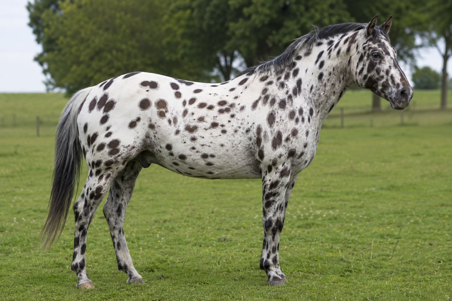 Cheval Appaloosa à la robe léopard intégrale
