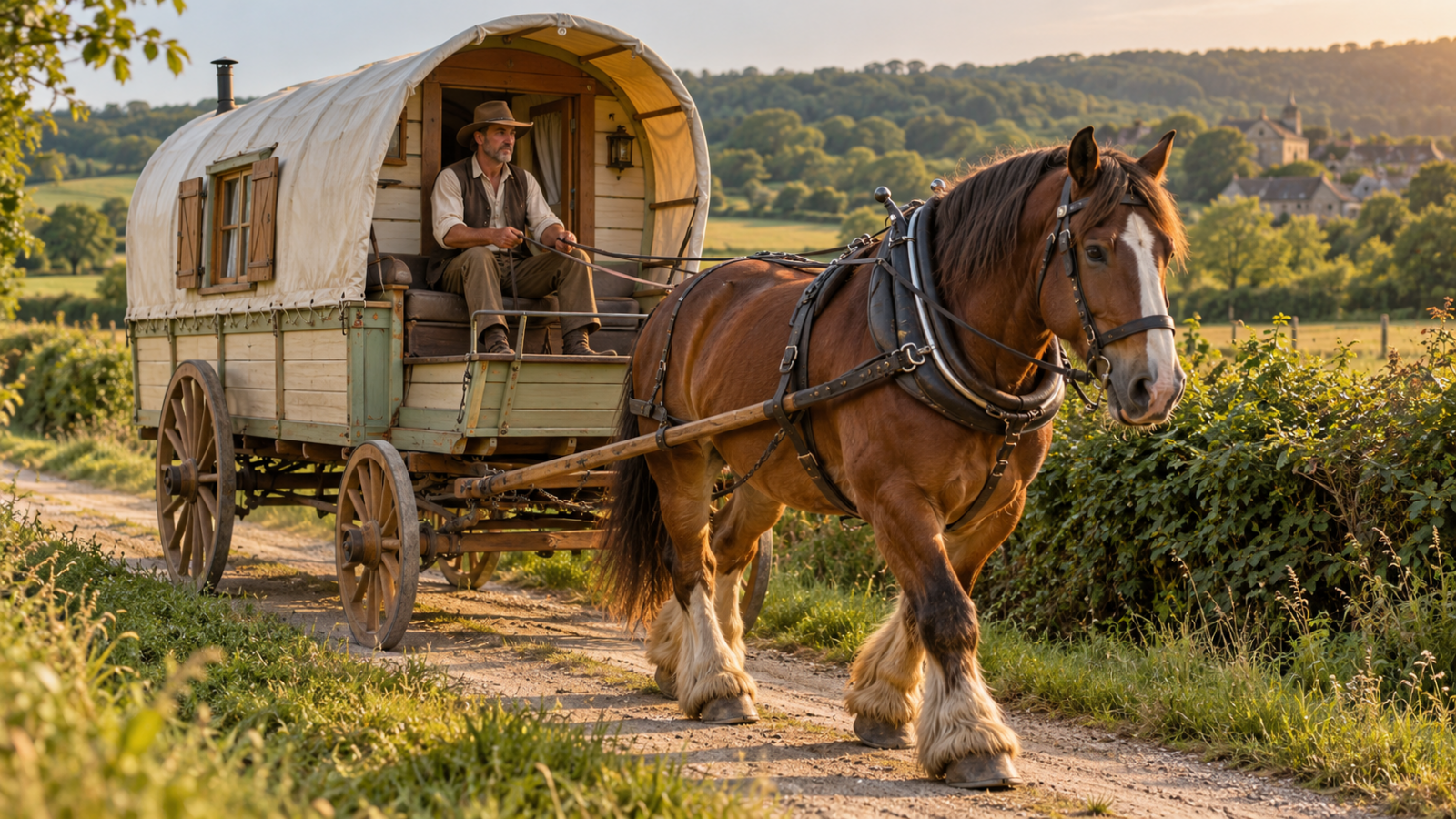 Voyager en roulotte avec un cheval : comment ça se passe ?